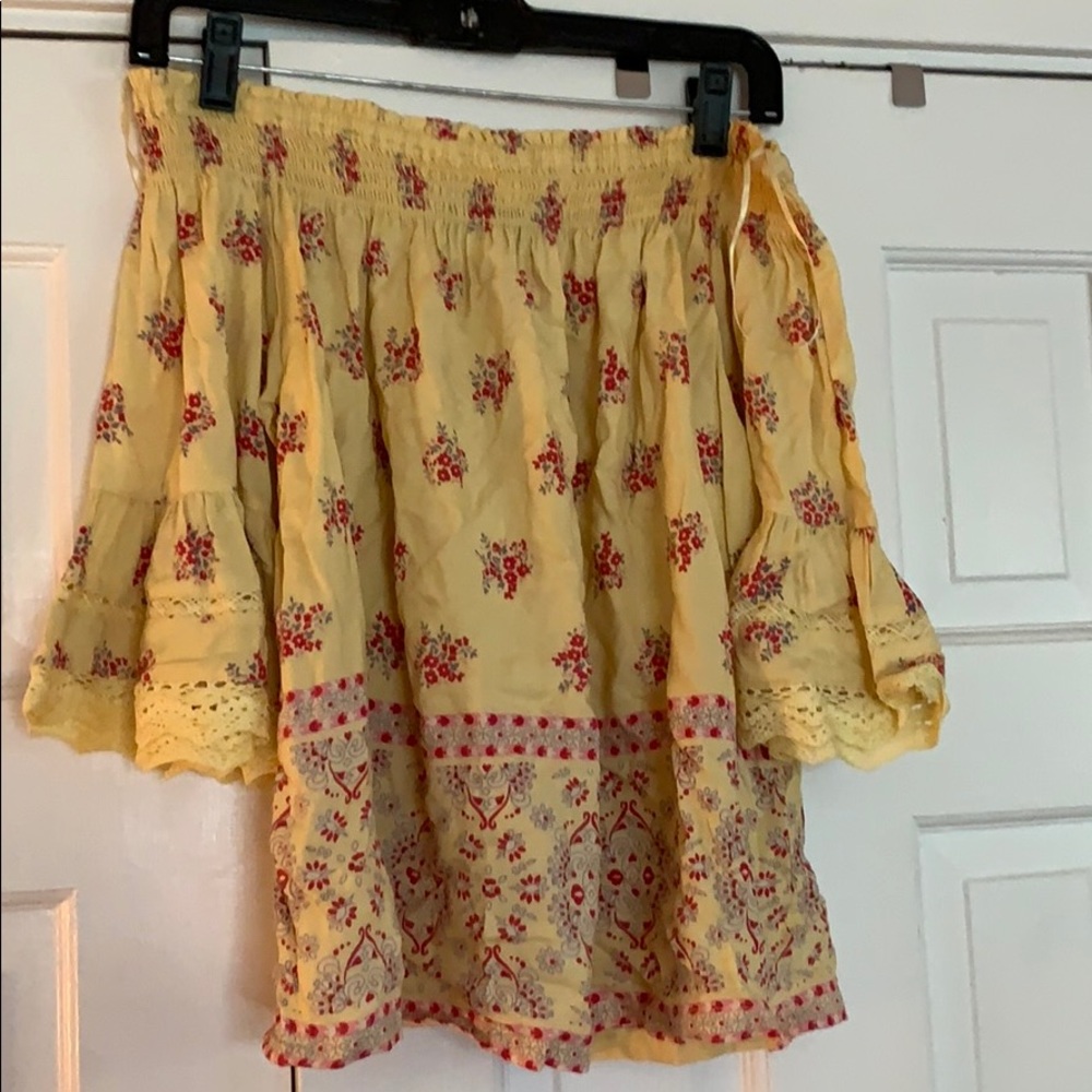 Yellow Off the shoulder top